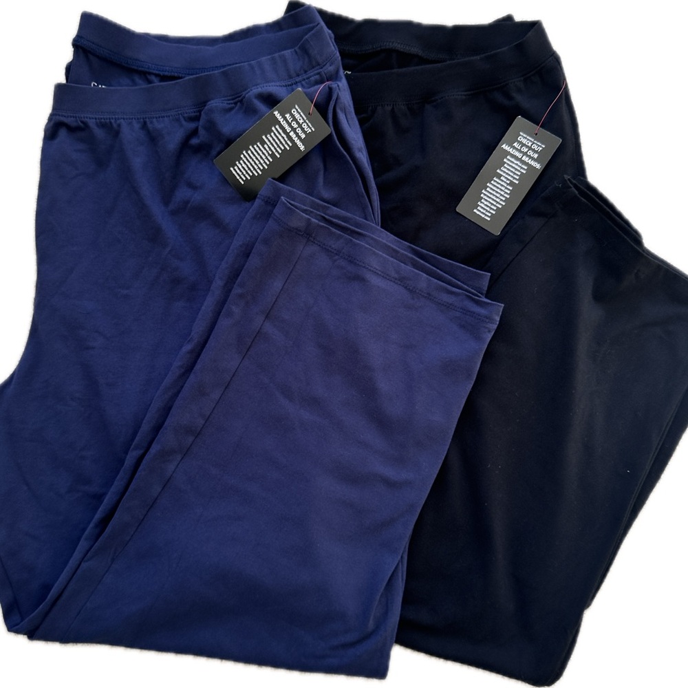 Catherine’s Suprema Pant 2X Petite Bundle NEW Straight Leg Pant Black & Navy